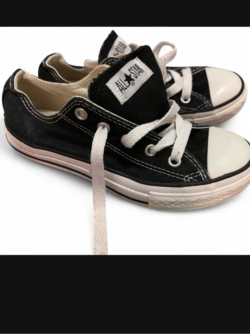 Converse Chuck Taylor All Star Black Low Top Sneakers Kids Size 13